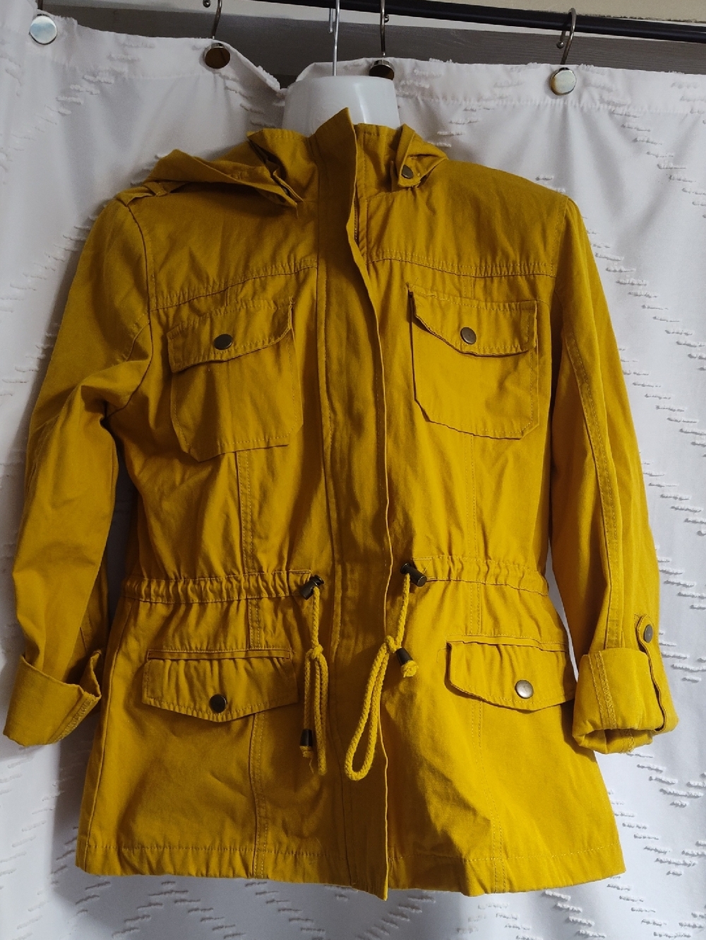 Shinestar Mustard Yellow Hooded Jacket